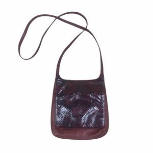 FOSSIL Y2K Snake Skin Embossed Leather Crossbody Bag